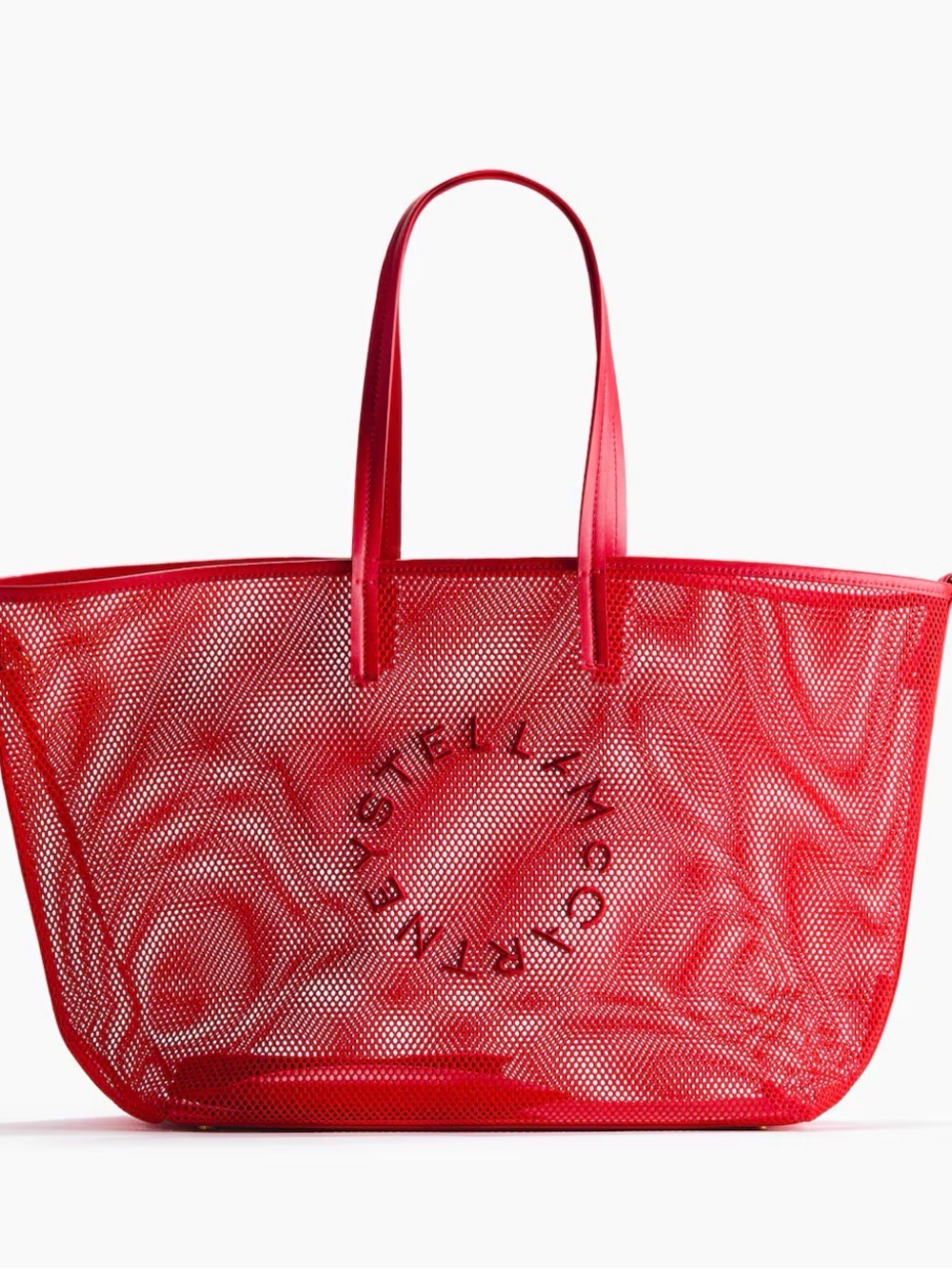 Stella McCartney x Hm collab Red Mesh Tote Bag sold out